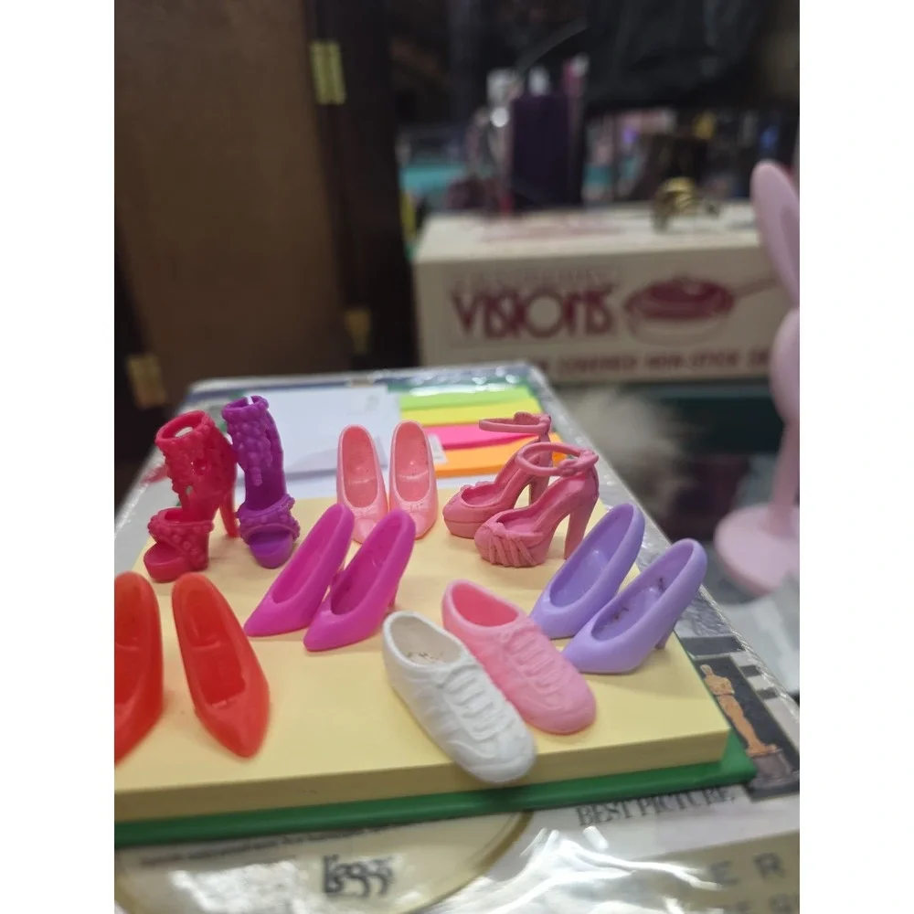 Barbie Doll Shoes Vintage 1990s Superstar Era PUMPS Lot of 7 PAIRS High Heel